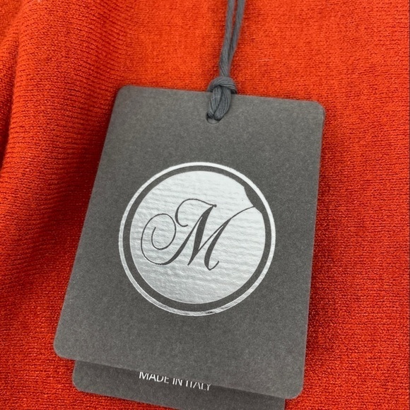 Made in  Italy Orange Boxy oversized Sweater Boat Neck - Picture 5 of 10